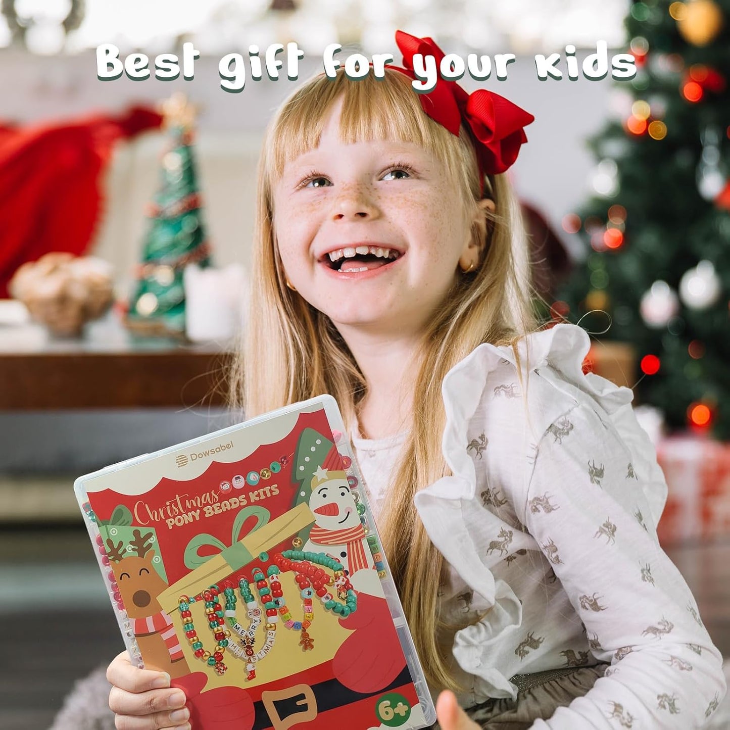 Dowsabel Pony Beads Polymer Clay Beads Letter Beads for Jewelry Making, DIY Crafts Decorations Charms Toys for Girls Age 6-12